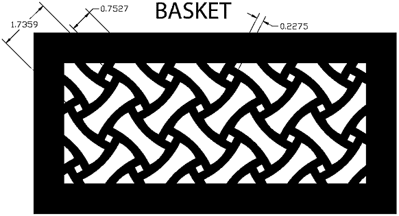 basketweave dimensions and specifications
