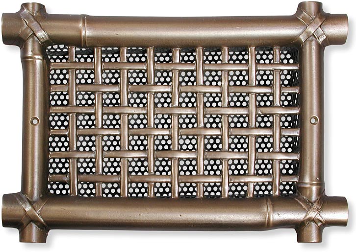 bamboo trellis cast bronze heat register oriental asian styling