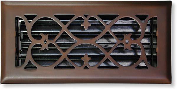 scroll heat register in oil rubbed bronze